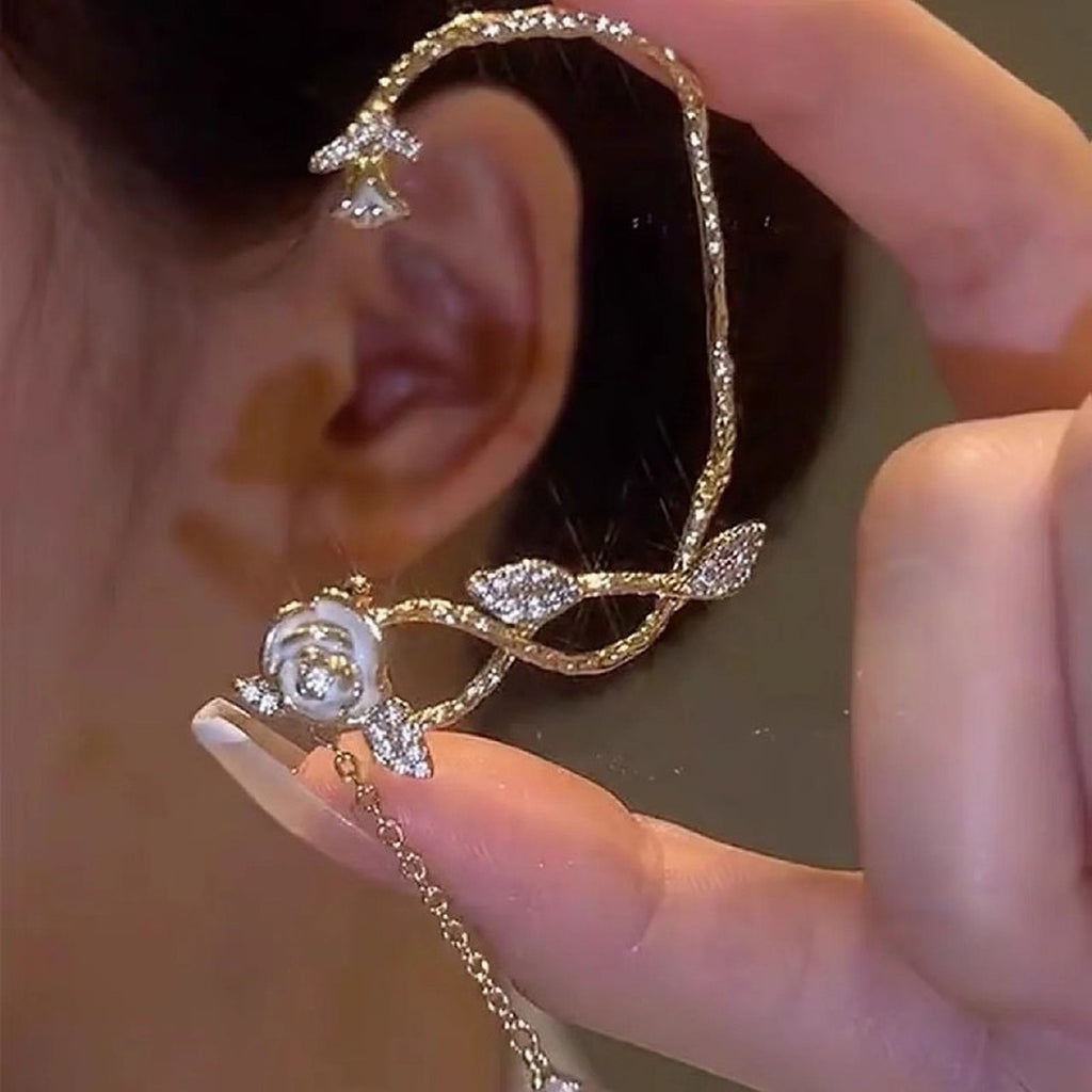 FLORAL CUFF EARRINGS
