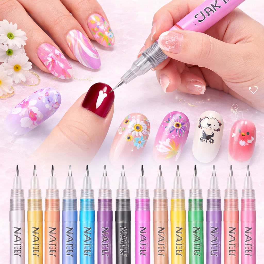 12 colors nail art maker pen set { premium quality }