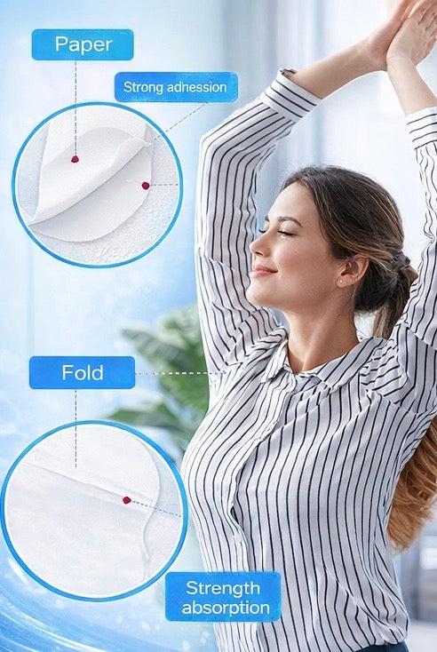 Underarm Sweat Pads (20 Pcs Pack ) | Ultra-Absorbent | No Sweat Stains