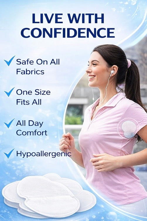 Underarm Sweat Pads (20 Pcs Pack ) | Ultra-Absorbent | No Sweat Stains