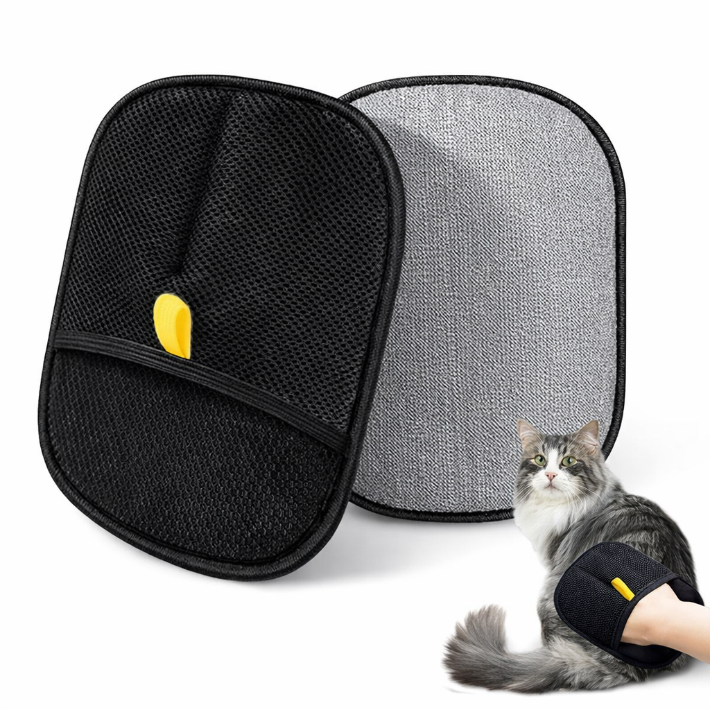 Pet Hair Remover Gloves – Pack of 2 | Reusable Pet Grooming & Lint Removal Gloves